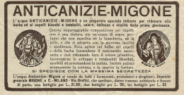 Acqua Anticanizie- Migone - Pubblicità 1930 - Advertising - Reclame