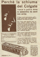 Schiuma Per Denti COLGATE - Pubblicità 1929 - Advertising - Advertising