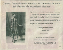 Proton - Michelina Maroccio - Roma - Pubblicità 1927 - Advertising - Reclame