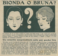 Bionda O Bruna? - Tokalon - Pubblicità 1929 - Advertising - Publicités