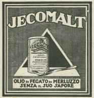 JECOMALT - Olio Di Fegato Di Merluzzo - Pubblicità 1929 - Advertising - Reclame