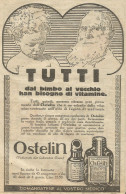 Vitamine Ostelin - Pubblicità 1928 - Advertising - Reclame