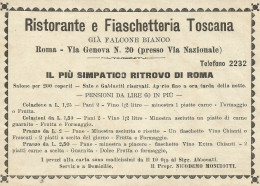 Ristorante E Fiaschetteria Toscana - Roma - Pubblicità 1904 - Advertising - Advertising