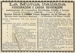 La Mutua Italiana - Assicurazioni - Pubblicità 1944 - Advertising - Publicités