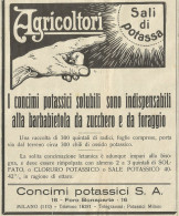 Concimi Potassici S. A. - Pubblicità 1915 - Advertising - Reclame