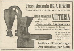 Molini Vittoria - Ing. Feraboli - Cremona - Pubblicità 1943 - Advertising - Publicités