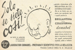 Brillantina Alla Colesterina DONABEL - Pubblicità 1949 - Advertising - Advertising