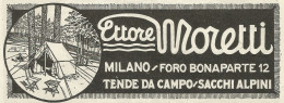 Ettore Moretti_Tende Da Campo_Sacchi Alpini - Pubblicità 1930 - Advertis. - Reclame