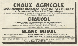 Les Chaux Du Soissonnais - Pubblicità 1934 - Advertising - Advertising