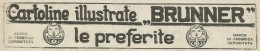 Cartoline Illustrate BRUNNER - Pubblicità 1925 - Advertising - Advertising