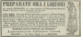 Laboratorio Chimico Orosi_preparate I Vs. Liquori - Pubblicità 1910 - Adv. - Reclame
