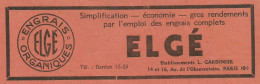 Engrais Organiques Elgè - Pubblicità 1934 - Advertising - Advertising