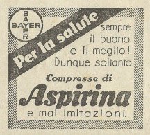 ASPIRINA Per La Salute - Pubblicità 1934 - Advertising - Reclame