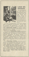 Pillole Pink Rigenerano Il Sangue - Pubblicità 1930 - Advertising - Publicités