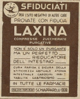 LAXINA Rieduca L'intestino - Pubblicità 1934 - Advertising - Advertising