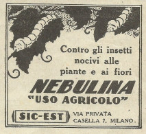 NEBULINA Uso Agricolo - Pubblicità 1930 - Advertising - Reclame