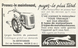 Motocoltivatori MotoStandard - Pubblicità 1961 - Advertising - Publicités