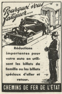 Chemin De Fer De L'ètat - Pubblicità 1934 - Advertising - Reclame