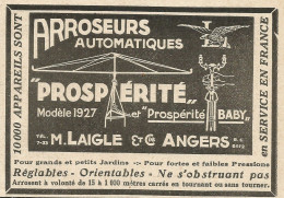 Arroseurs Automatiques Prospèritè M. Laigle - Pubblicità 1929 - Advertis. - Publicités