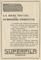 Batteria Superpila - Pubblicità 1930 - Advertising - Publicités