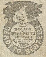 Cerotto Bertelli - Pubblicità 1916 - Advertising - Reclame