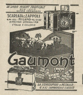La Stereospido In Metallo Gaumont Scarlati & ZAPPOLI - Pubblicità 1933 - Publicités
