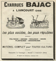 Charreus BAJAC A Liancourt (Oise) - Pubblicità 1934 - Advertising - Advertising