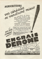Engrais DEROME - Bavay (Nord) - Pubblicità 1934 - Advertising - Advertising