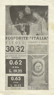 Fosforite ITALIA - Pubblicità 1934 - Advertising - Advertising