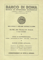 Banco Di Roma - Pubblicità 1954 - Advertising - Advertising