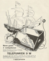 Radio Telefunken 9 W - Siemens - Illust. - Pubblicità 1929 - Advertising - Publicidad