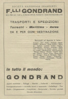 Trasporti F.LLI GONRAD - Pubblicità 1951 - Advertising - Publicidad