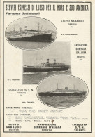 Navigazione Generale Italiana - Pubblicità 1930 - Advertising - Publicités