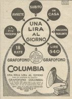 Grafofono COLUMBIA - Pubblicità 1924 - Advertising - Advertising