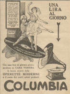 Grafofono COLUMBIA - Una Lira Al Giorno - Pubblicità 1924 - Advertising - Publicidad