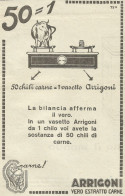 Estratto Di Carne ARRIGONI - Bue Sulla Bilancia - Pubblicità 1925 - Adv. - Publicidad