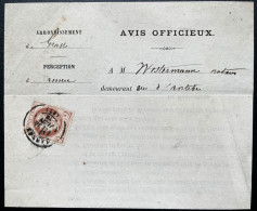 N°51 2c CERES SUR DOCUMENT / GRASSE POUR ANTIBES / 24 JUIN 1876 / LAC - 1849-1876: Klassieke Periode