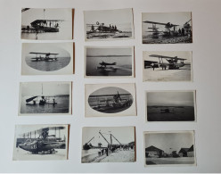 Cpa Photos WW2 Aviation & Marine MILITAIRE.Belle Collection De 12 Cartes Photos D'hydravions Et D'avions. - Ausrüstung