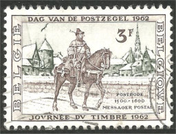 CH-8 Belgique Journée Timbre 1962 Cheval Horse Pferd Caballo Cavallo Paard - Caballos