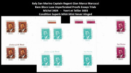 1999 USA UN World Leaders Millennium Summit - Italy San Marino Captain Regent Gian Marco Marcucci - Rare Set MNH - Autres & Non Classés