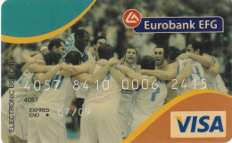 GREECE - Hellas National Basketball Team, FIBA World Championship 2006 Saitama, Eurobank EFG Visa, 10/06, Used - Credit Cards (Exp. Date Min. 10 Years)