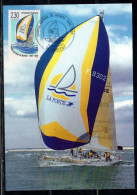 FRANCE FRANCIA 1990 WHITBREAD TRANS-GLOBAL YACHT RACE COURE AUTOUR DU MONDE 2.30fr MAXI MAXIMUM CARD CARTE - 1990-1999