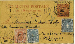 Biglietto Postale  Entier Postal  Circulée En 1896 !!!!!! - Postwaardestukken