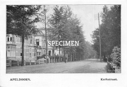 Prent - Kerkstraat - Apeldoorn - 8.5x12.5 Cm - Apeldoorn