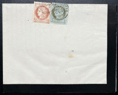 N° 50 1c & N°51 2c CERES SUR DOCUMENT / TOULOUSE / 20 MAI 1876 / LAC /FAIRE PART DEUIL DENJEAN - 1849-1876: Classic Period