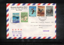 South Korea 1998 Birds Interesting Airmail Letter - Corée Du Sud