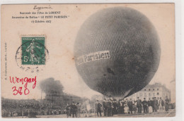 56 LORIENT   Ascension Du Ballon  "LE  PETIT PARISIEN " 17 Octobre 1907"     PLAN   EXCEPT.   RARETE  Voir Description - Lorient