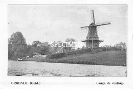 Prent - Langs De Vesting - Groenlo  - 8.5x12.5 Cm - Groenlo