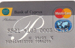 CYPRUS - Bank Of Cyprus Platinum MasterCard, 03/00, Used - Cartes De Crédit (expiration Min. 10 Ans)