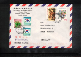 South Korea 1998 Tigers Interesting Airmail Letter - Korea, South